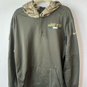Nike Olive Green  New York Jets Hoodie